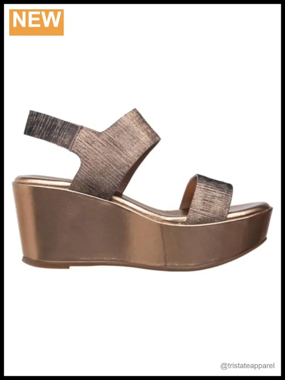 Leather Platform Slingback Sandals Latex Cushioned 2.5 in Heel